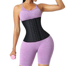 Load image into Gallery viewer, Latex Steel Boned Waist Trainer